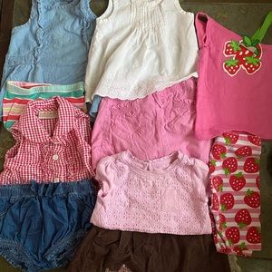 10 piece baby girl summer outfit sets